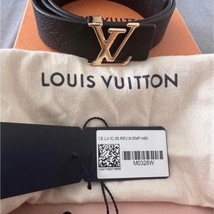 AUTHENTIC RARE CHEAPEST LOUIS VUITTON Iconic 30mm Reversible Belt